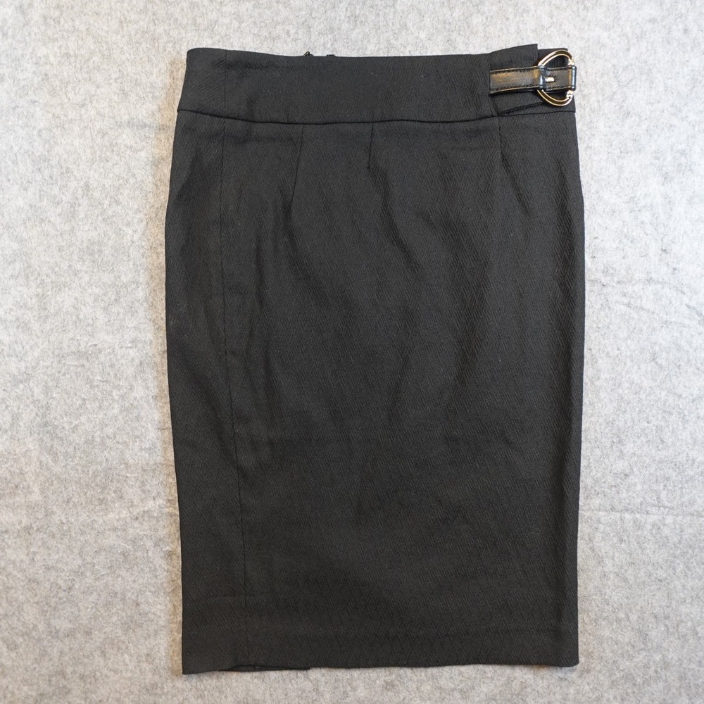 Dolce and Gabanna Skirt Women 38 US 2 Black Pencil Buckle Designer Luxe Straight